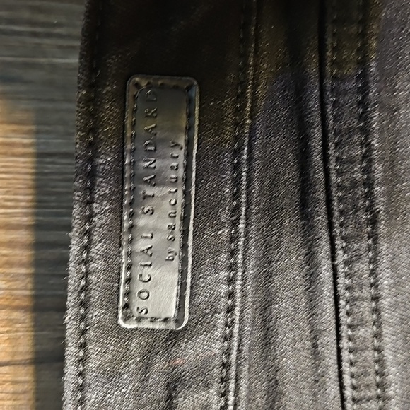 Womens Social Standard By Sanctuary Black High Rise Crop Straight Jeans Sz 12 - Picture 5 of 7